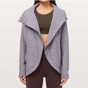 Lululemon Women’s Heathered Graphite Purple Rulu Rally Wrap Light Jacket Size 6